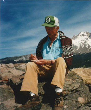Clarence Richen on top of Mount Multorpor, Government Camp, Oregon
